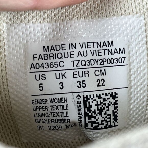 Converse Move Hi Women Size 5 Beach Stone Lightweight Platform Lace Up Sneakers - Picture 10 of 10